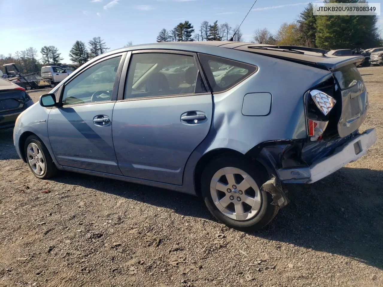 2008 Toyota Prius VIN: JTDKB20U987808349 Lot: 78174254