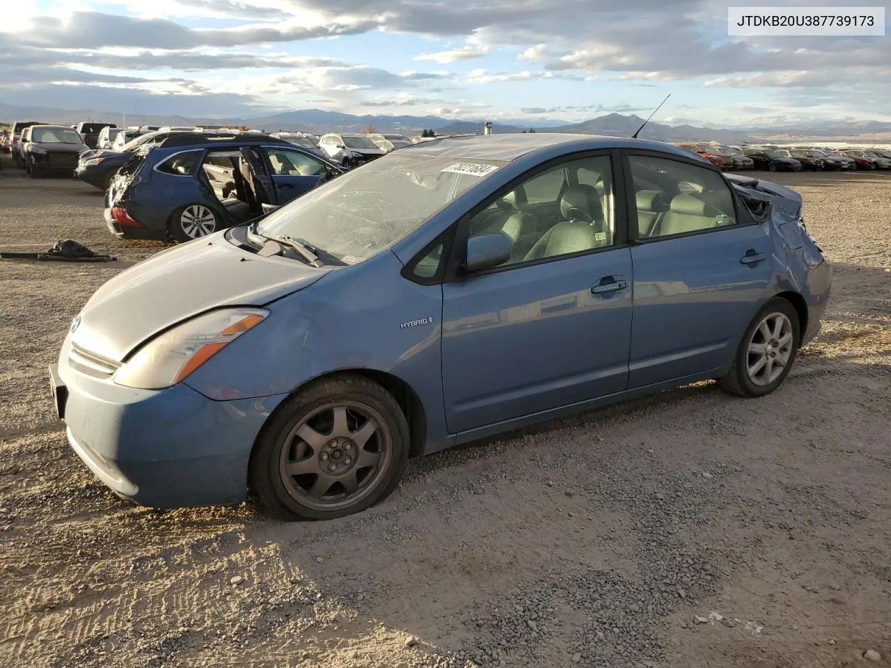 2008 Toyota Prius VIN: JTDKB20U387739173 Lot: 78221684