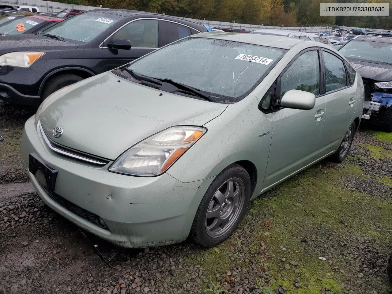 JTDKB20U783303630 2008 Toyota Prius