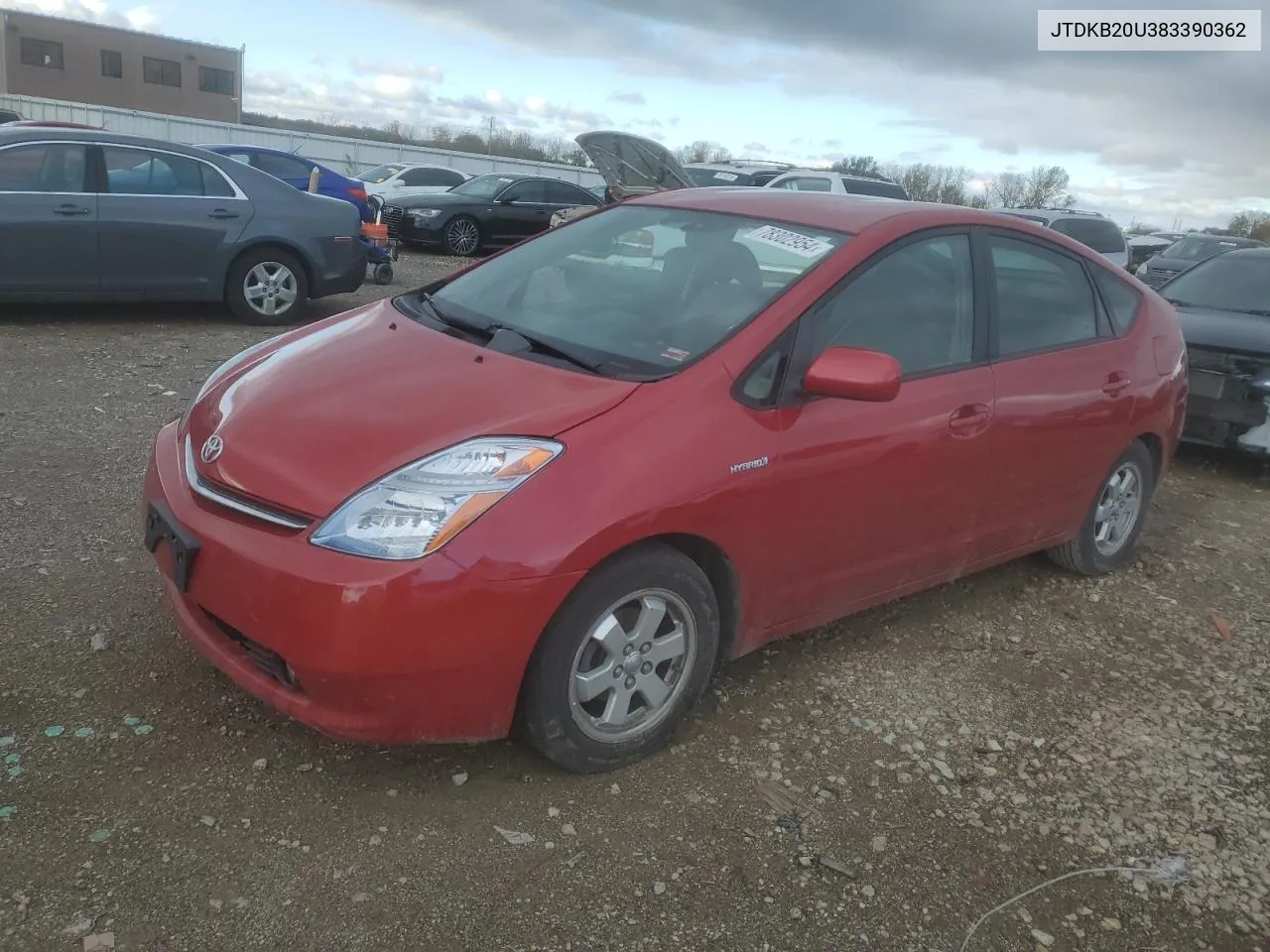 2008 Toyota Prius VIN: JTDKB20U383390362 Lot: 78302954