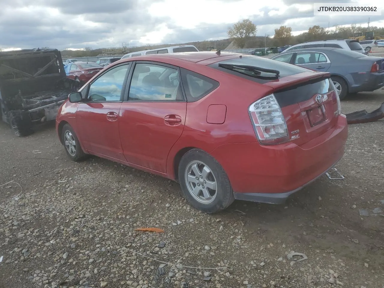 2008 Toyota Prius VIN: JTDKB20U383390362 Lot: 78302954