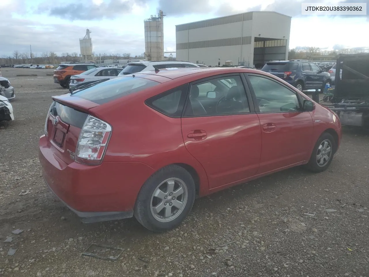 2008 Toyota Prius VIN: JTDKB20U383390362 Lot: 78302954