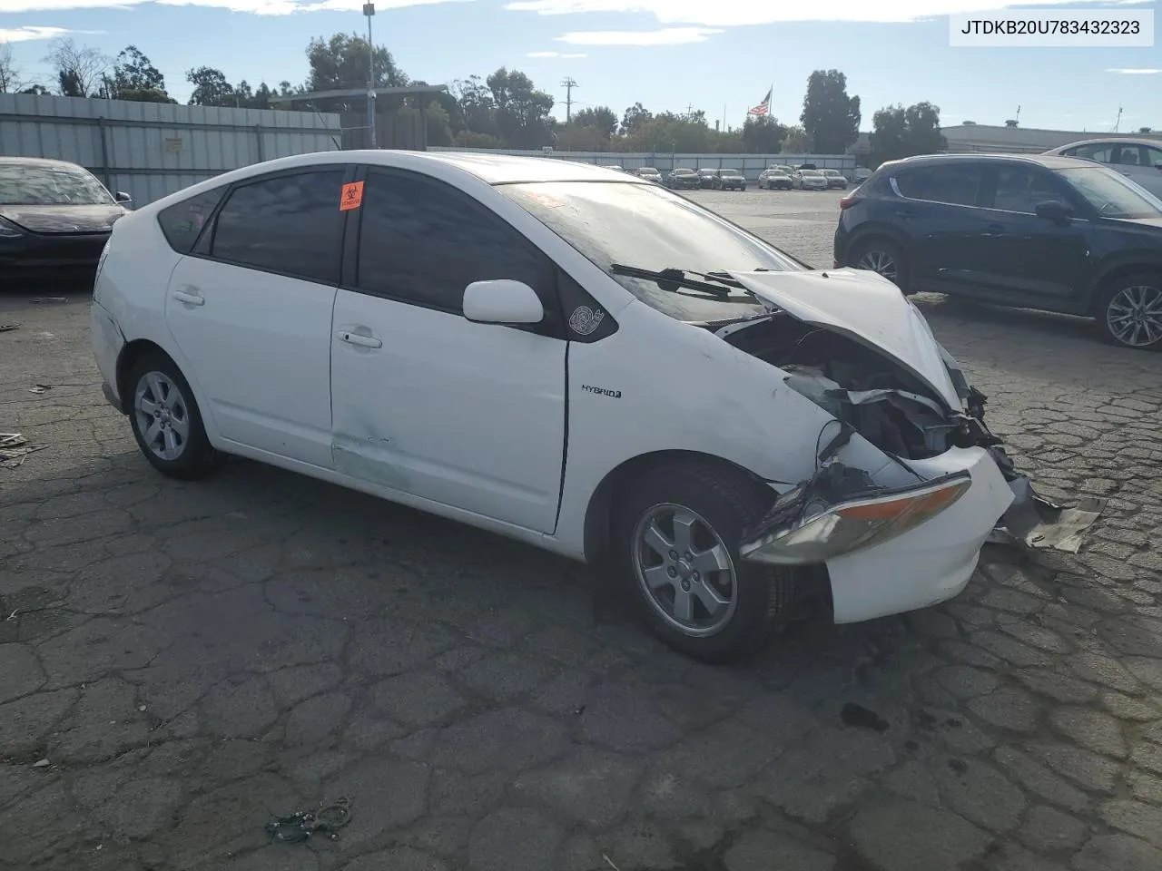 2008 Toyota Prius VIN: JTDKB20U783432323 Lot: 78378914