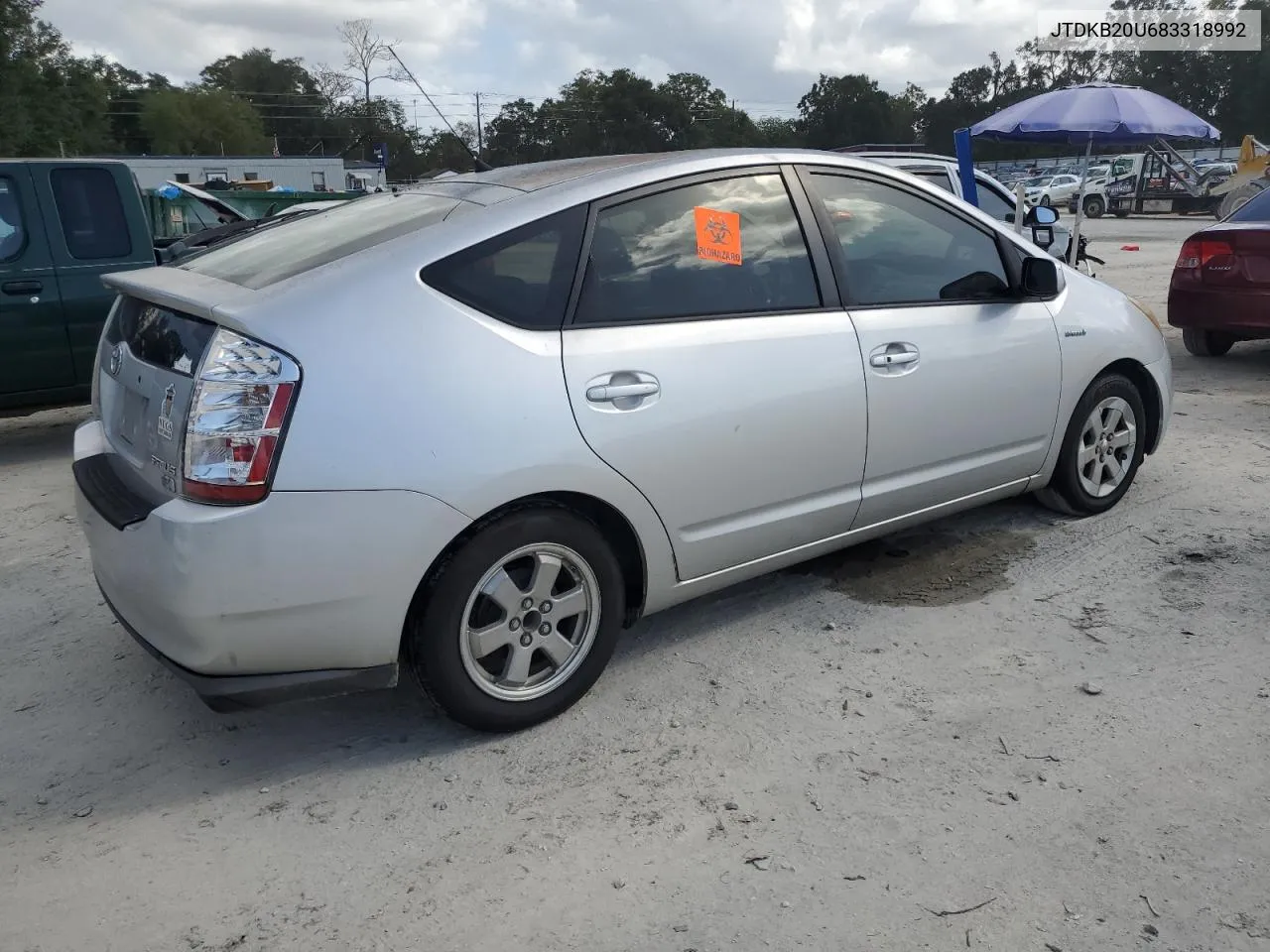 2008 Toyota Prius VIN: JTDKB20U683318992 Lot: 78455354