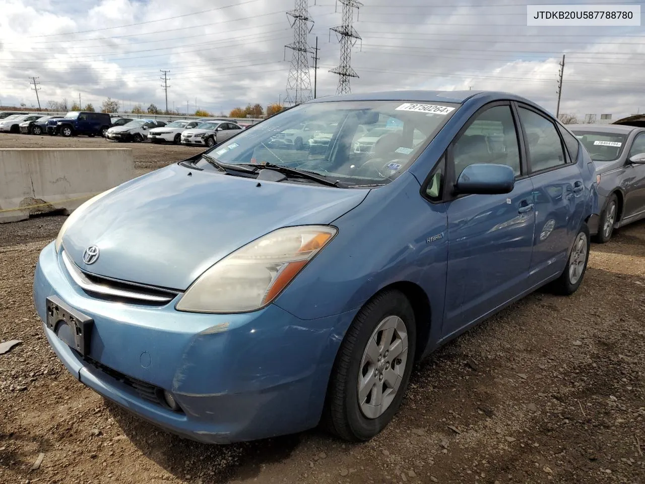 2008 Toyota Prius VIN: JTDKB20U587788780 Lot: 78750264