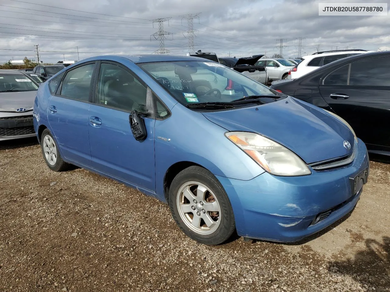 2008 Toyota Prius VIN: JTDKB20U587788780 Lot: 78750264