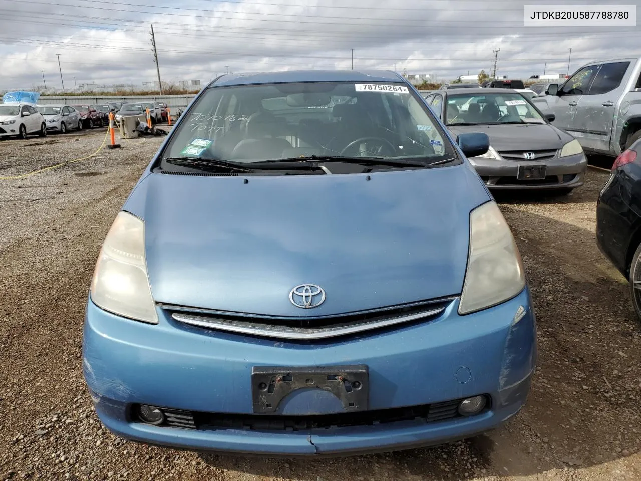 2008 Toyota Prius VIN: JTDKB20U587788780 Lot: 78750264