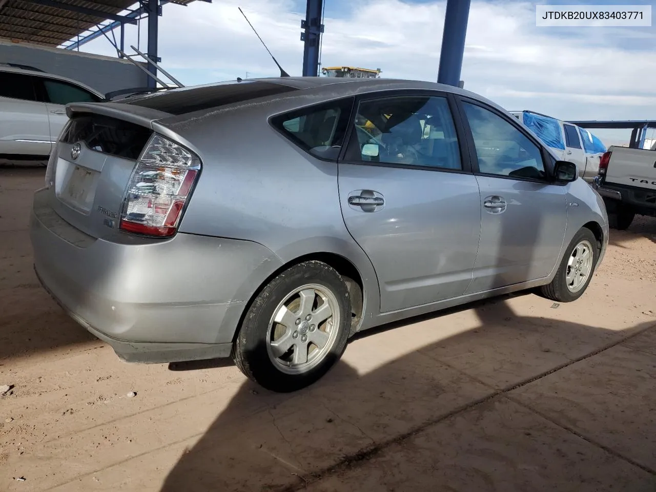 2008 Toyota Prius VIN: JTDKB20UX83403771 Lot: 78869904