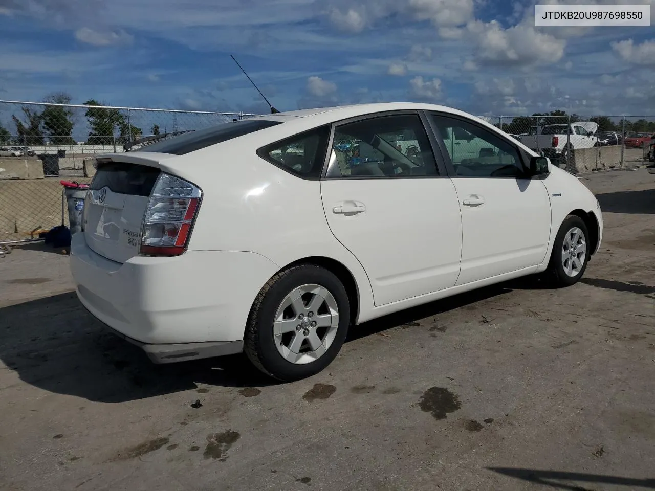 2008 Toyota Prius VIN: JTDKB20U987698550 Lot: 79183004