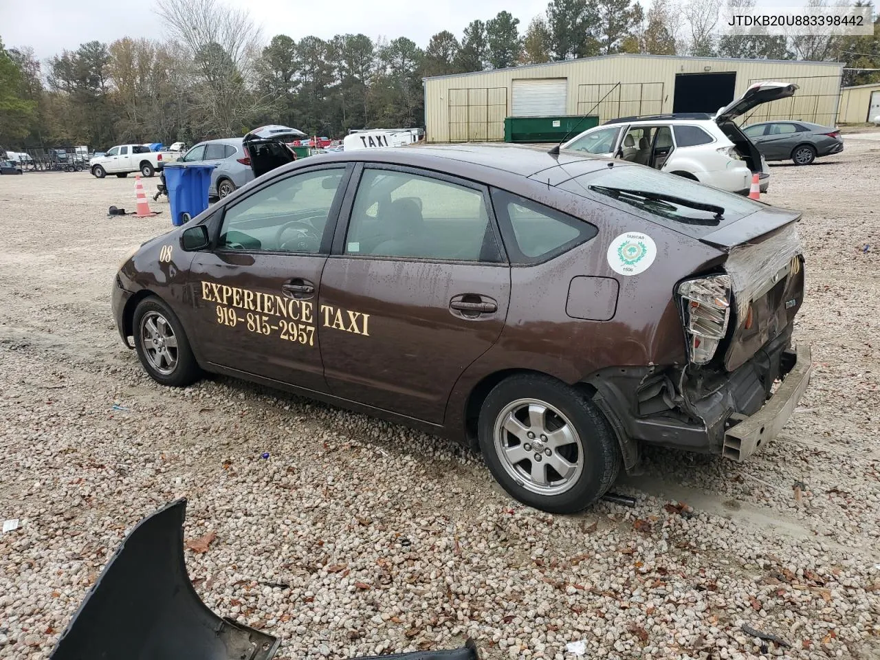 2008 Toyota Prius VIN: JTDKB20U883398442 Lot: 79421734