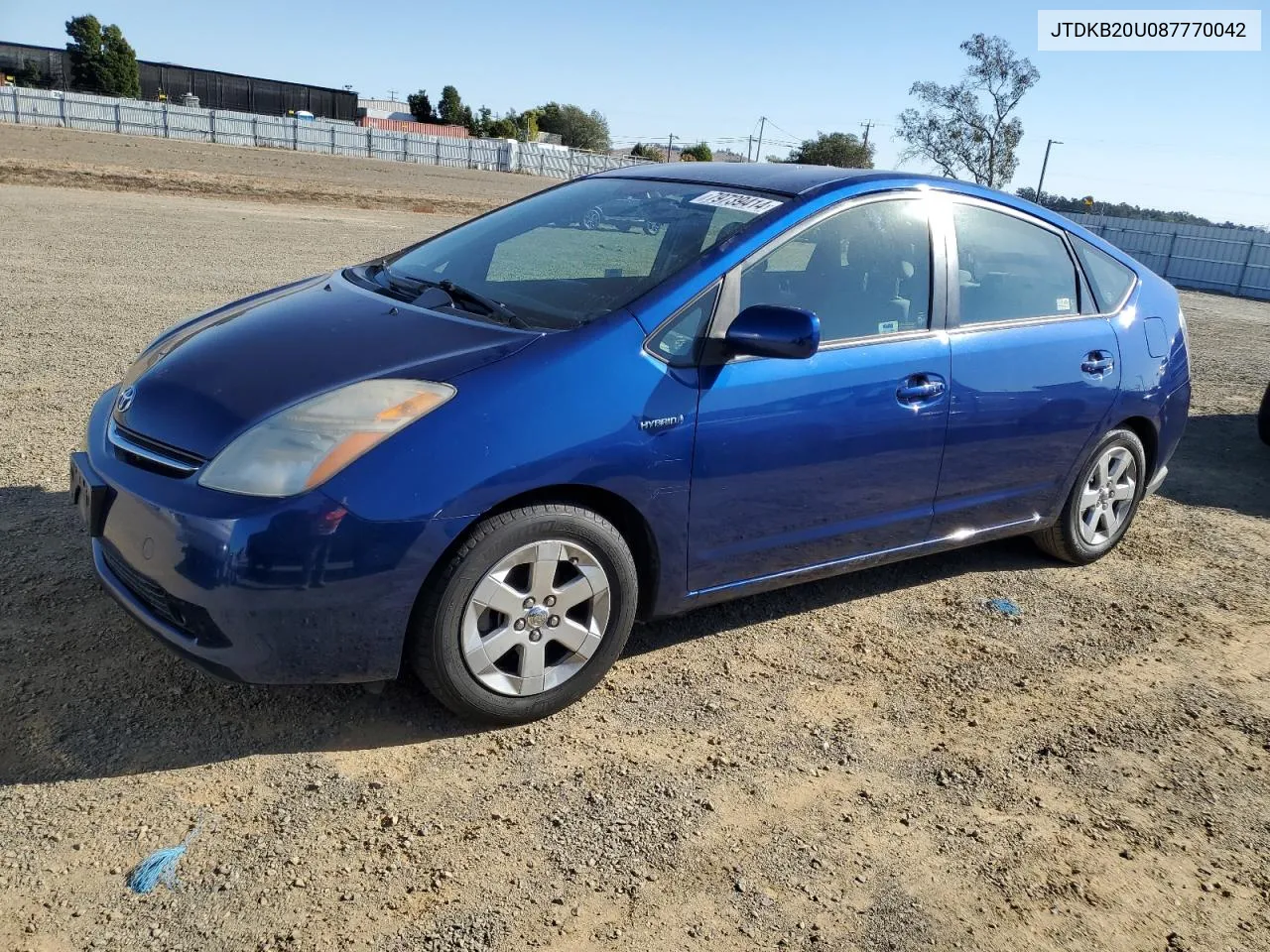 2008 Toyota Prius VIN: JTDKB20U087770042 Lot: 79739414