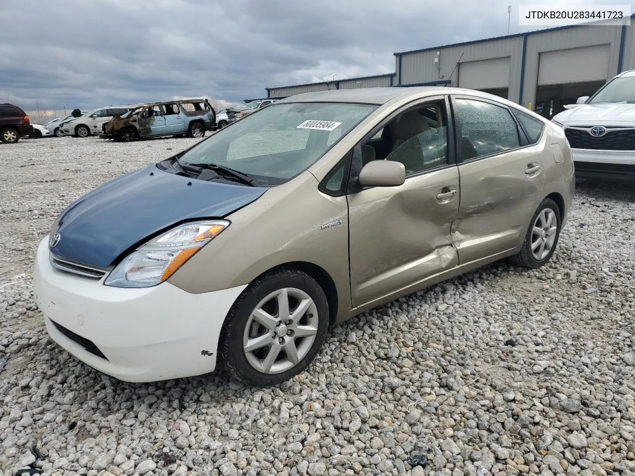 2008 Toyota Prius VIN: JTDKB20U283441723 Lot: 80035984