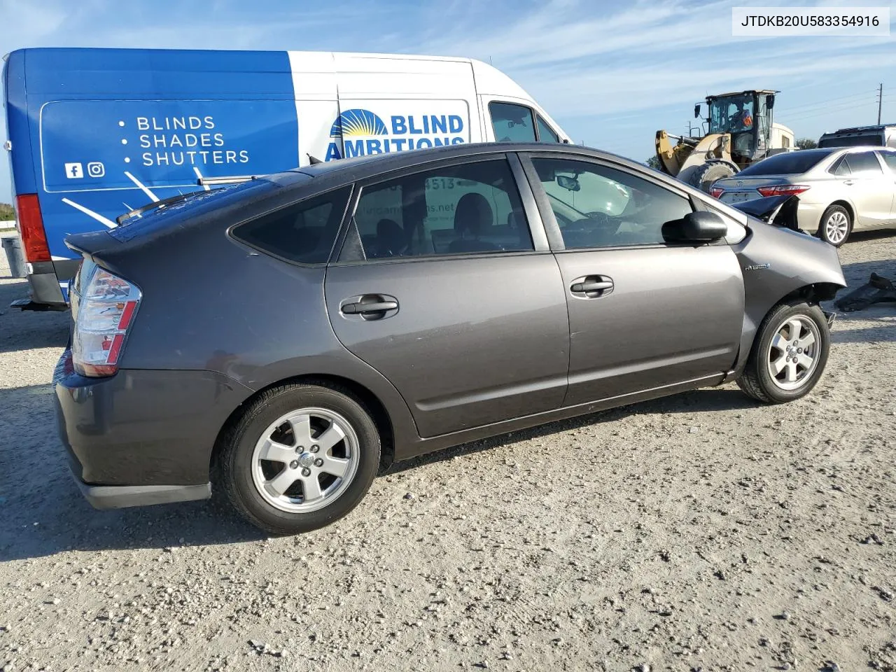 2008 Toyota Prius VIN: JTDKB20U583354916 Lot: 80049214