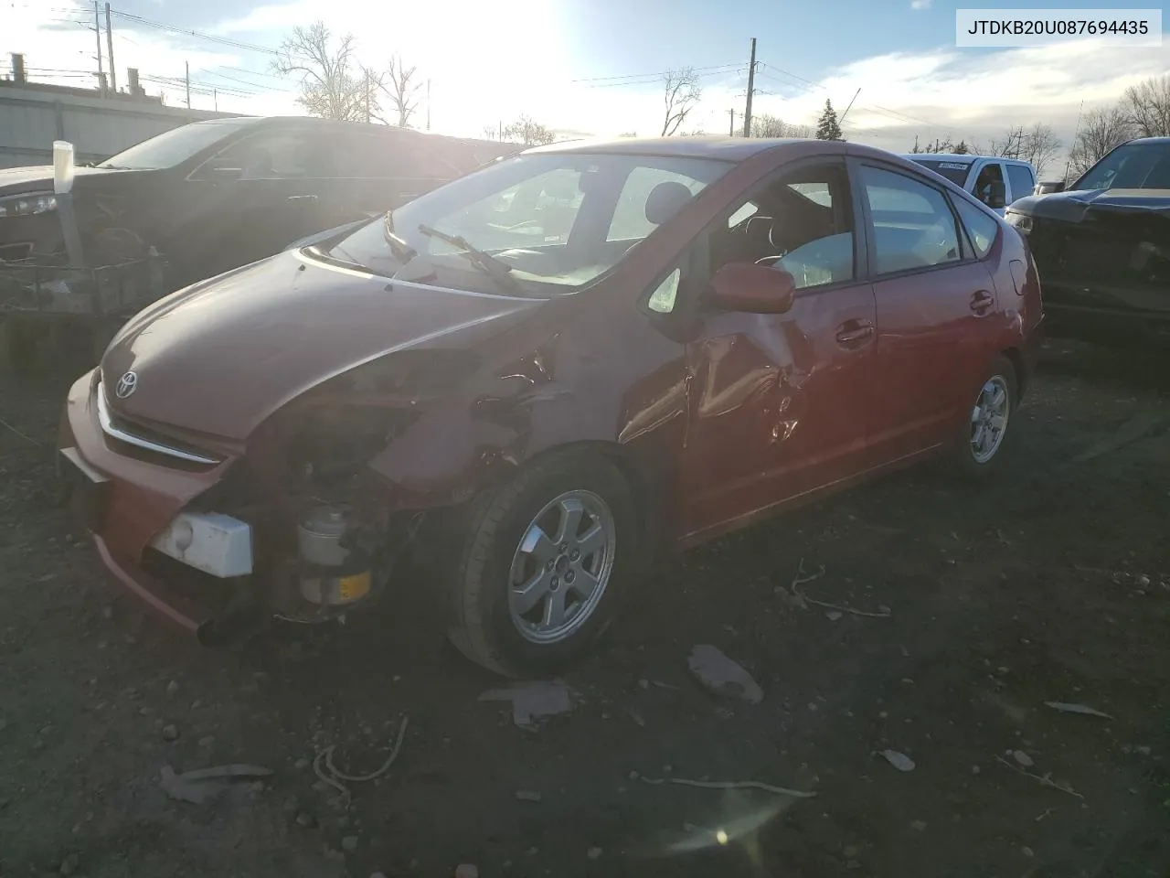 2008 Toyota Prius VIN: JTDKB20U087694435 Lot: 80297904