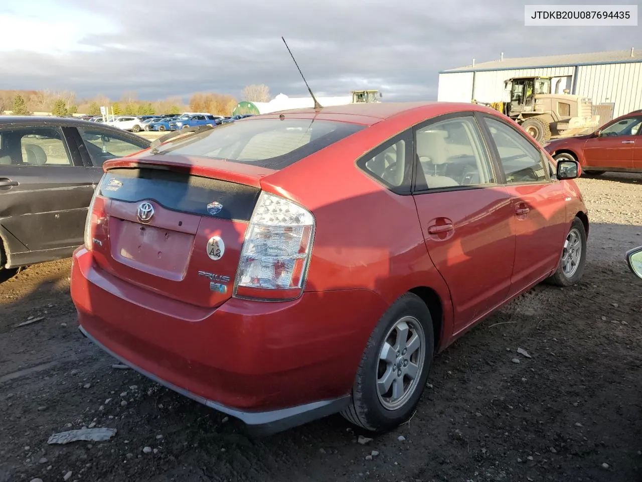 2008 Toyota Prius VIN: JTDKB20U087694435 Lot: 80297904