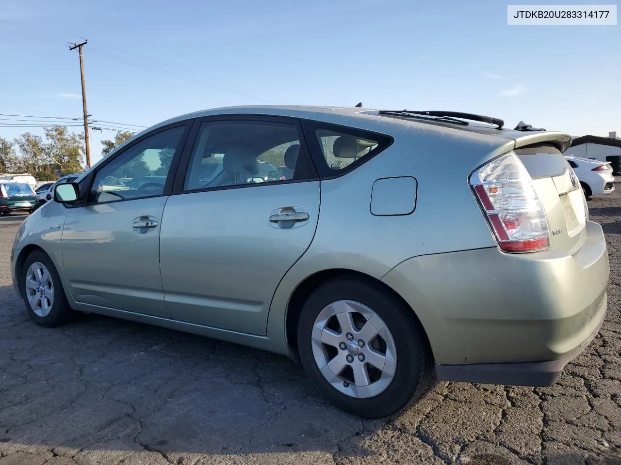 2008 Toyota Prius VIN: JTDKB20U283314177 Lot: 81404604