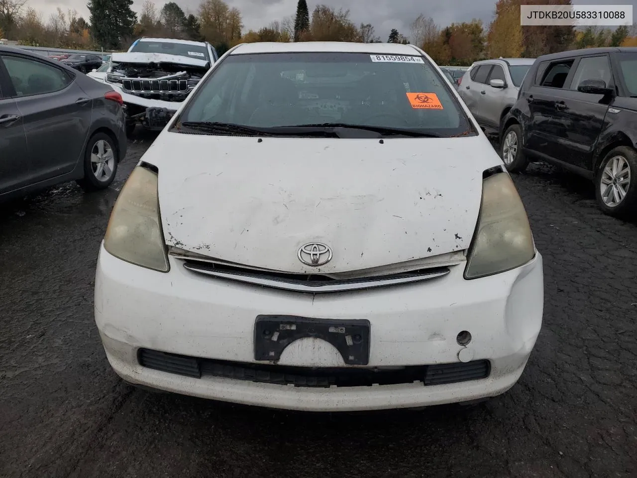 JTDKB20U583310088 2008 Toyota Prius