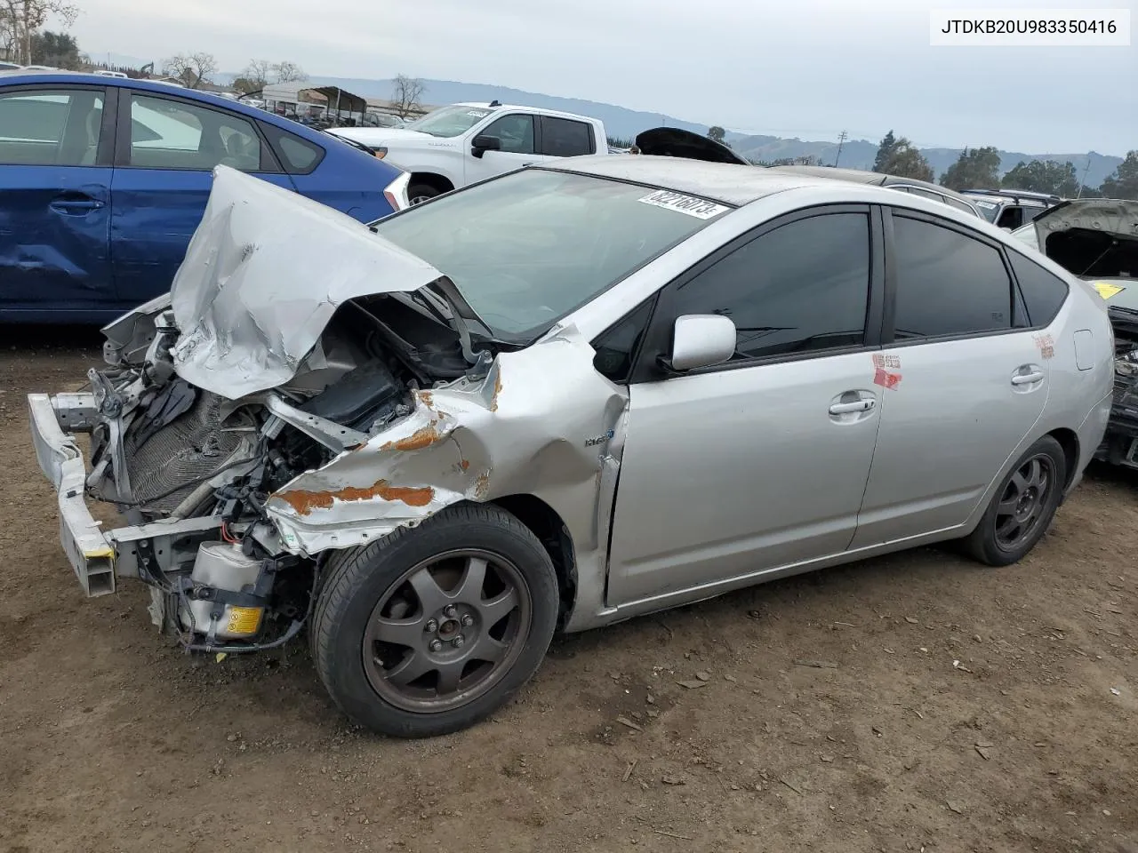 2008 Toyota Prius VIN: JTDKB20U983350416 Lot: 82216073