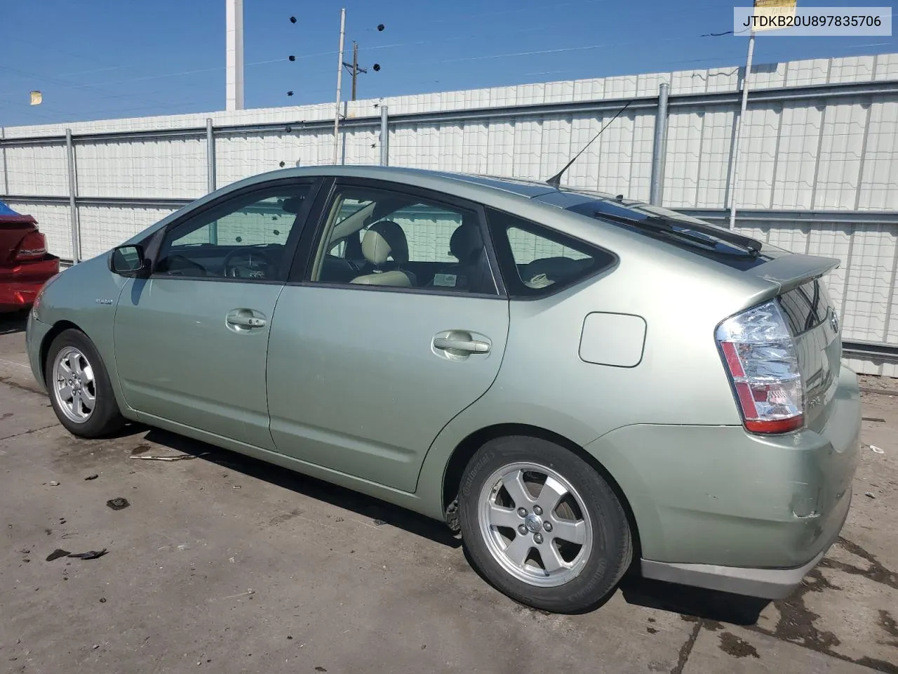 2009 Toyota Prius VIN: JTDKB20U897835706 Lot: 62411624