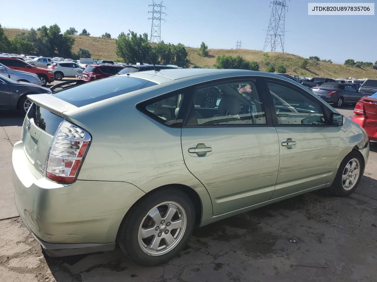 2009 Toyota Prius VIN: JTDKB20U897835706 Lot: 62411624