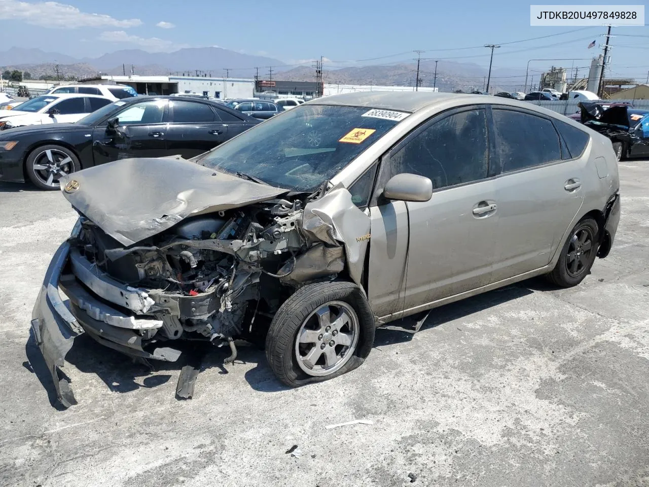 2009 Toyota Prius VIN: JTDKB20U497849828 Lot: 68390904