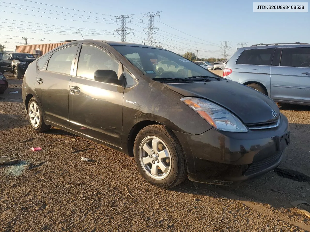 2009 Toyota Prius VIN: JTDKB20U893468538 Lot: 72947114