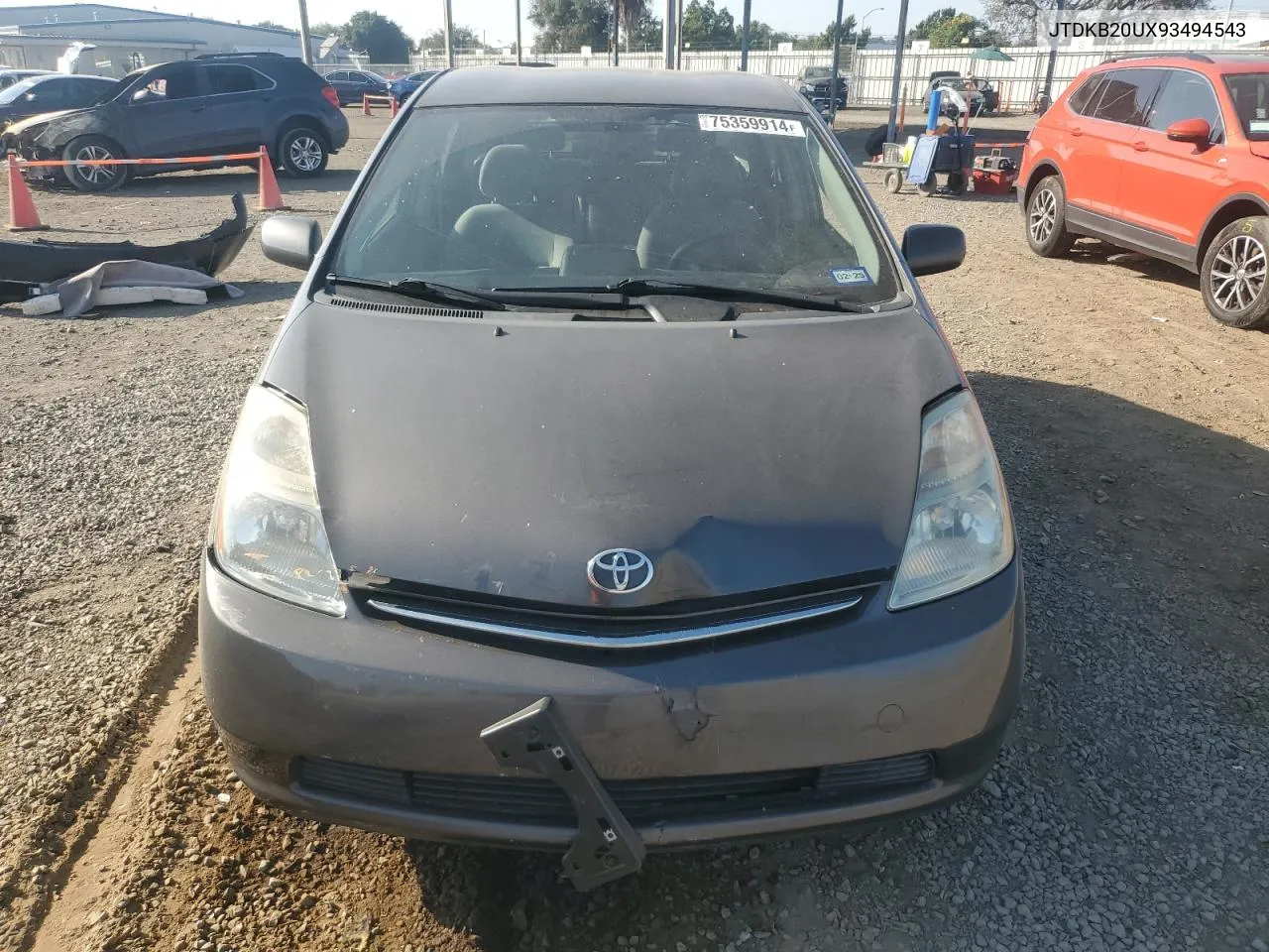 2009 Toyota Prius VIN: JTDKB20UX93494543 Lot: 75359914