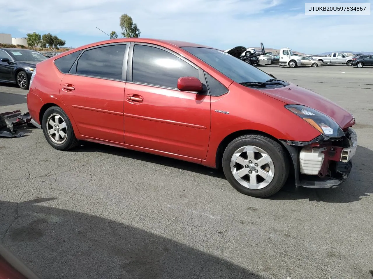 2009 Toyota Prius VIN: JTDKB20U597834867 Lot: 75496854