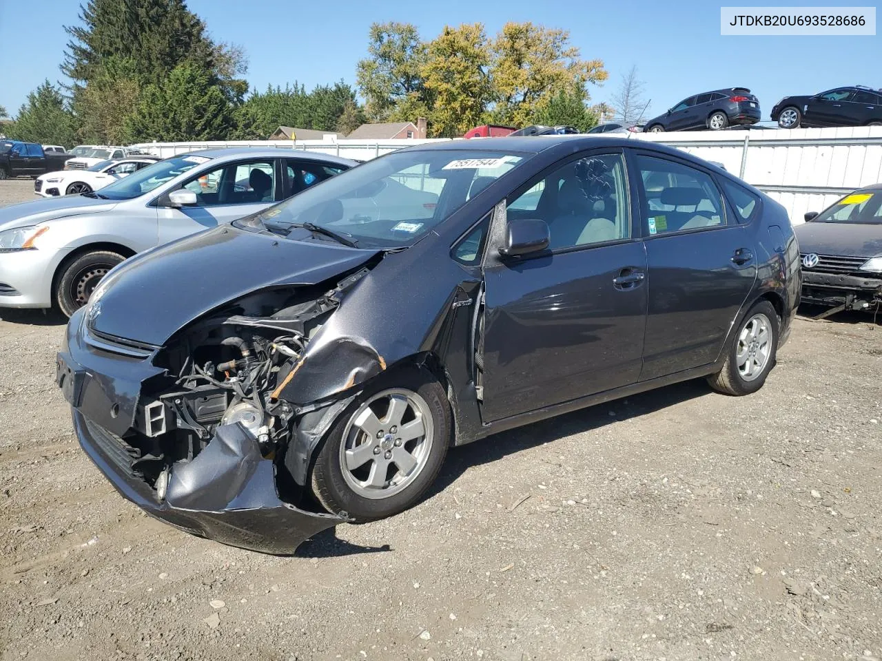 2009 Toyota Prius VIN: JTDKB20U693528686 Lot: 75517544