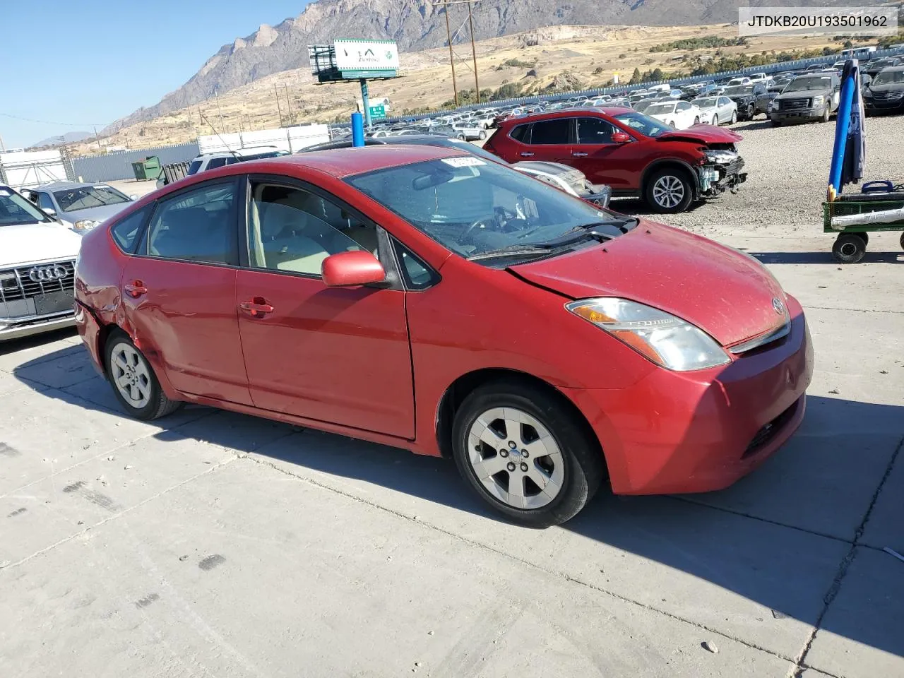 2009 Toyota Prius VIN: JTDKB20U193501962 Lot: 78077894