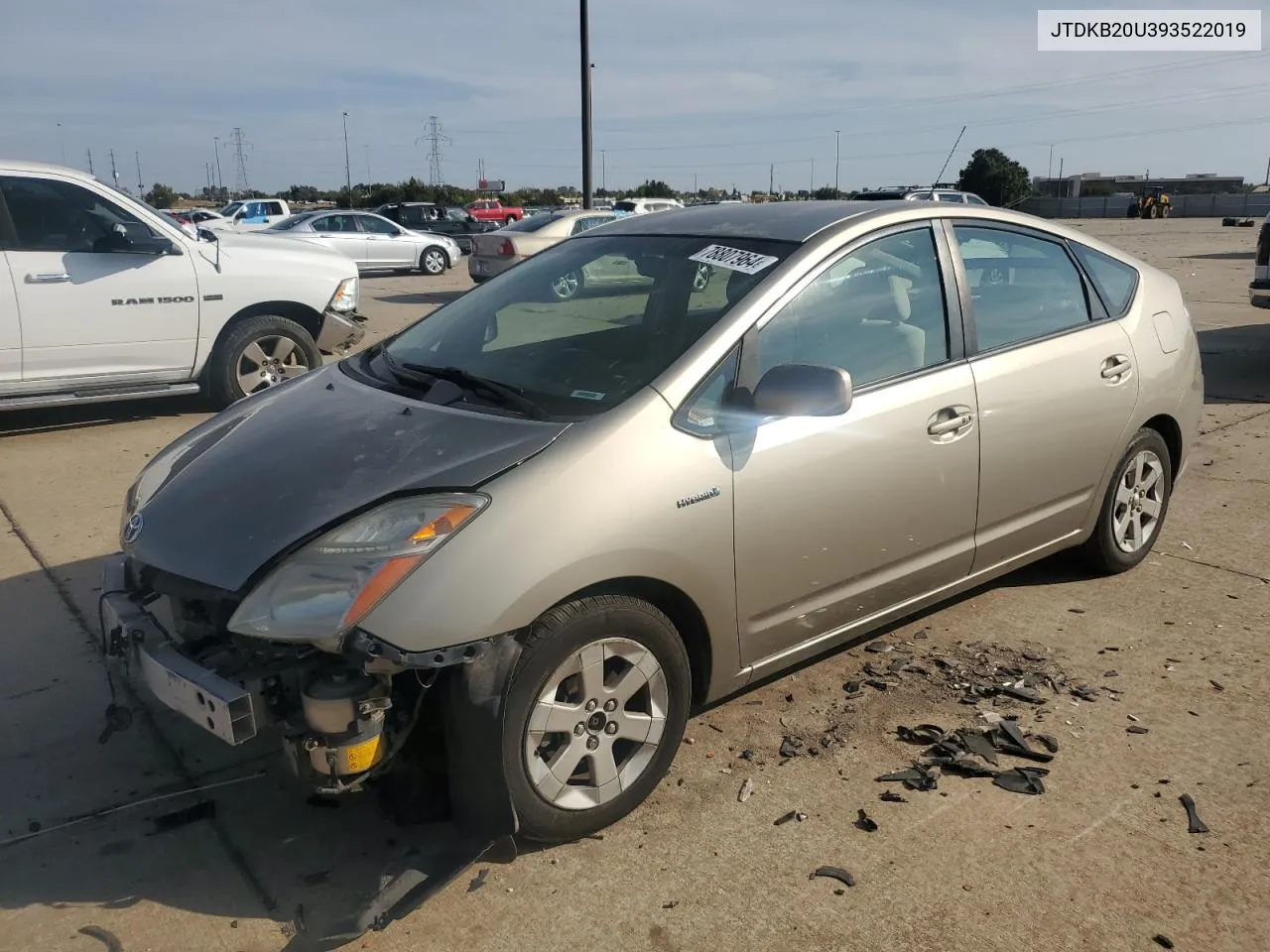 2009 Toyota Prius VIN: JTDKB20U393522019 Lot: 78807964