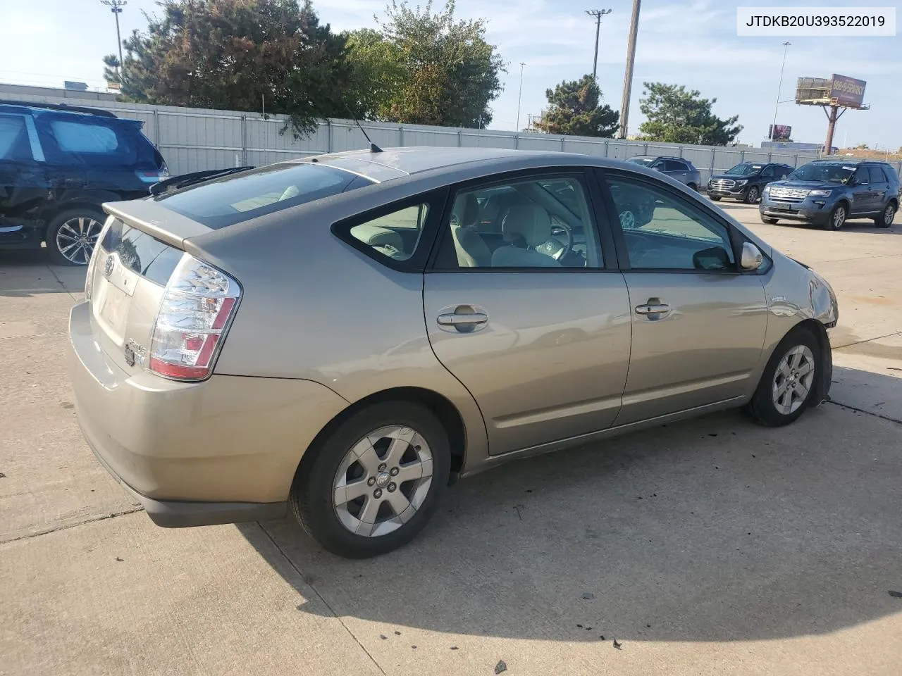 2009 Toyota Prius VIN: JTDKB20U393522019 Lot: 78807964