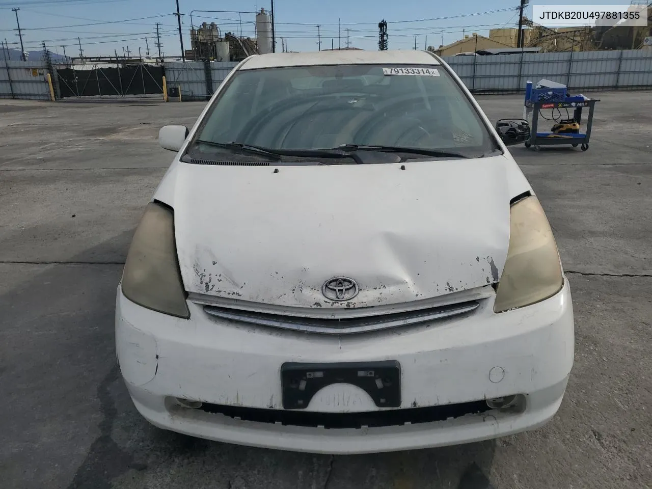 2009 Toyota Prius VIN: JTDKB20U497881355 Lot: 79133314