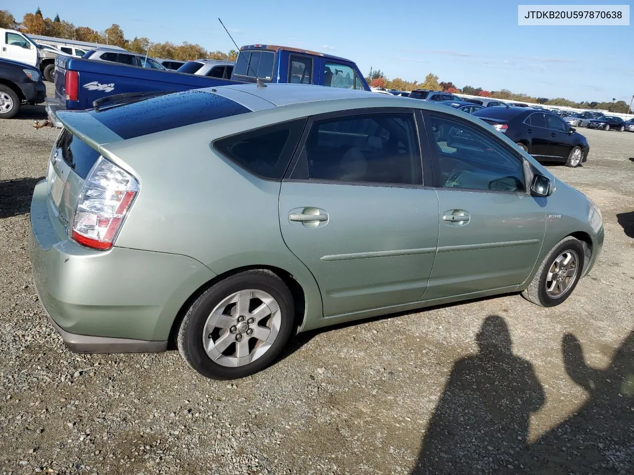 2009 Toyota Prius VIN: JTDKB20U597870638 Lot: 80992064