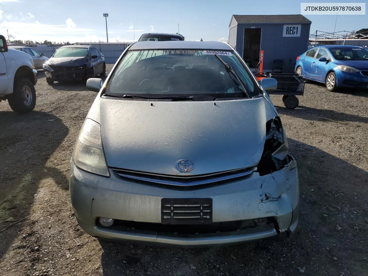 2009 Toyota Prius VIN: JTDKB20U597870638 Lot: 80992064