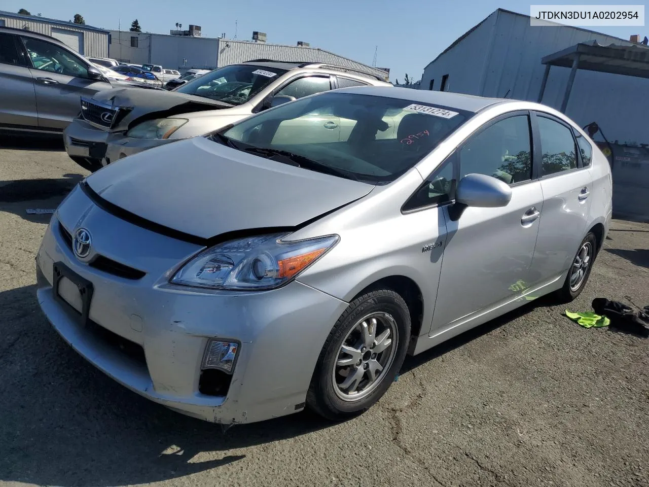 2010 Toyota Prius VIN: JTDKN3DU1A0202954 Lot: 53131274