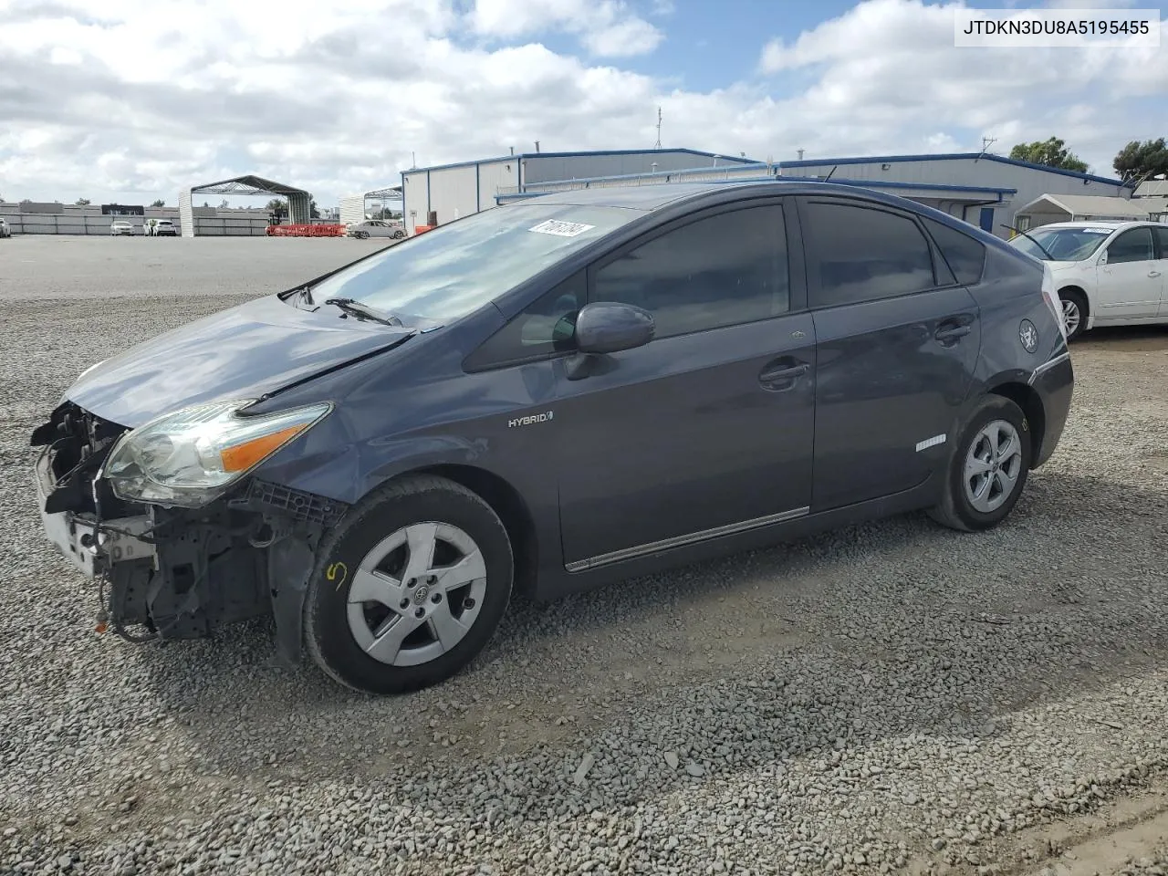 JTDKN3DU8A5195455 2010 Toyota Prius