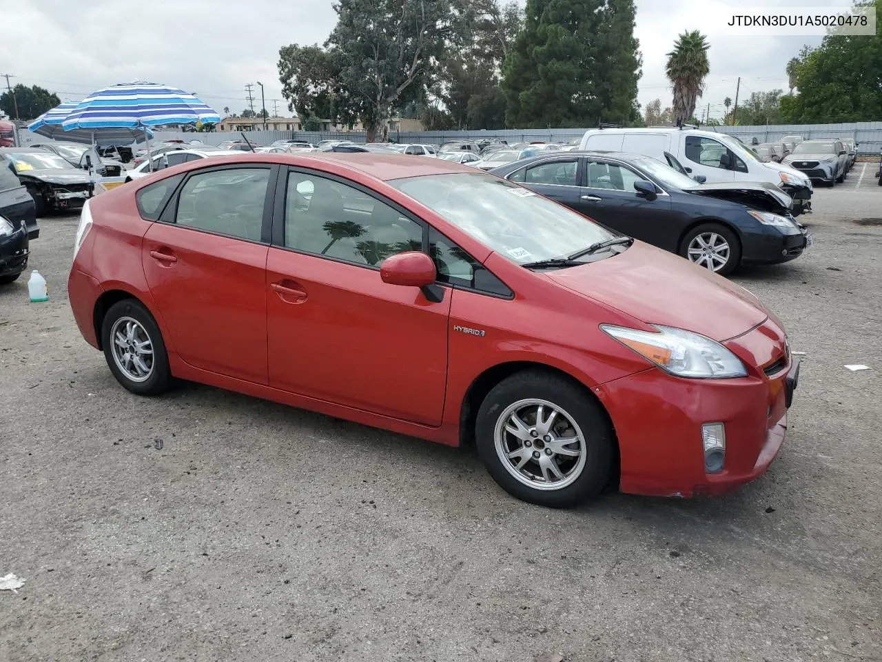 2010 Toyota Prius VIN: JTDKN3DU1A5020478 Lot: 71320144