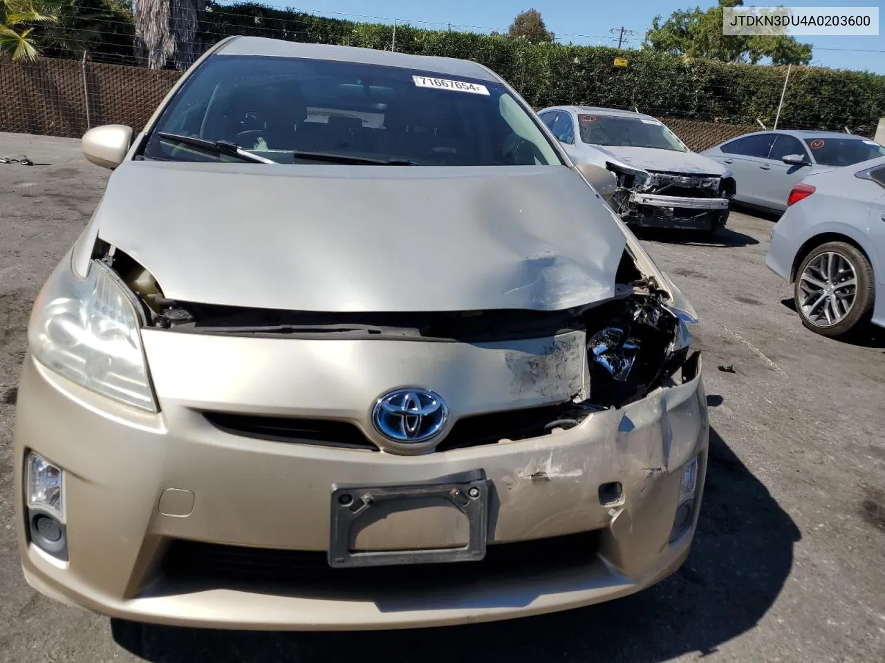 2010 Toyota Prius VIN: JTDKN3DU4A0203600 Lot: 71667654