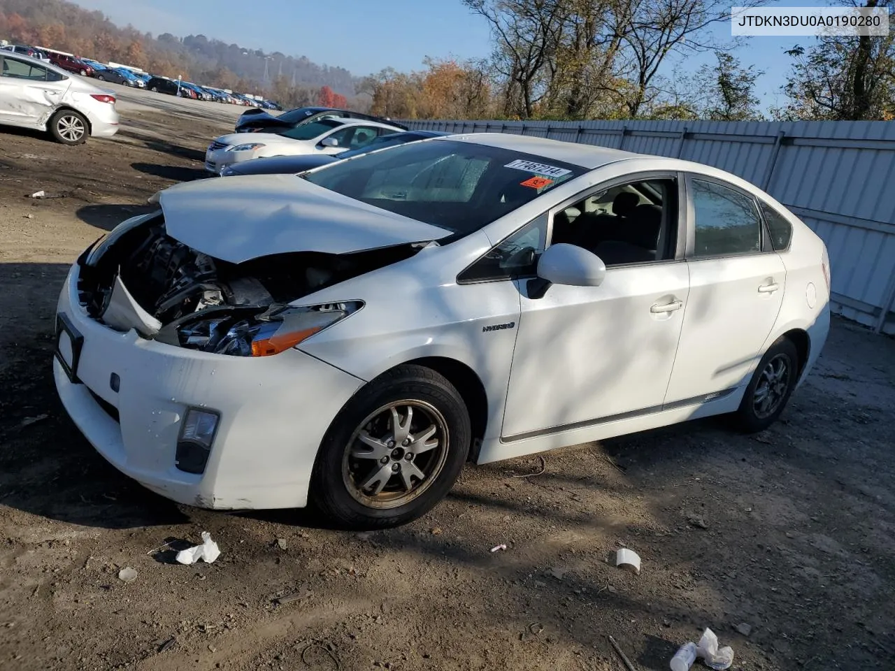 2010 Toyota Prius VIN: JTDKN3DU0A0190280 Lot: 77467214