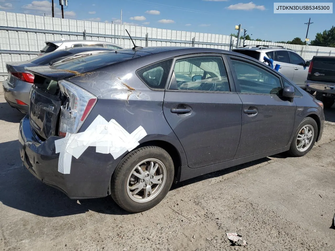 2011 Toyota Prius VIN: JTDKN3DU5B5345300 Lot: 62124354