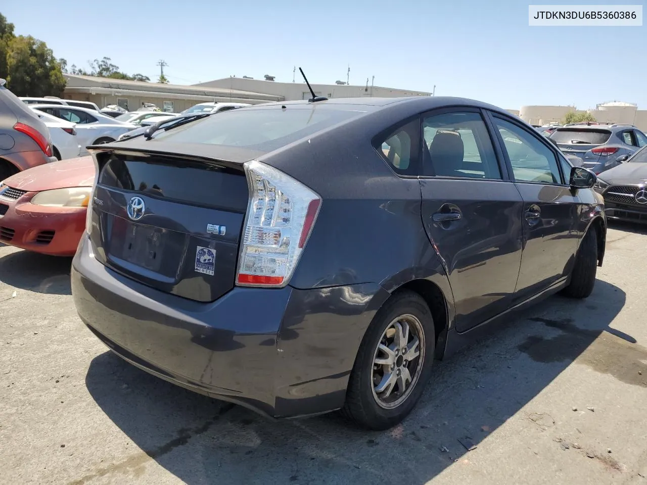 2011 Toyota Prius VIN: JTDKN3DU6B5360386 Lot: 66030384