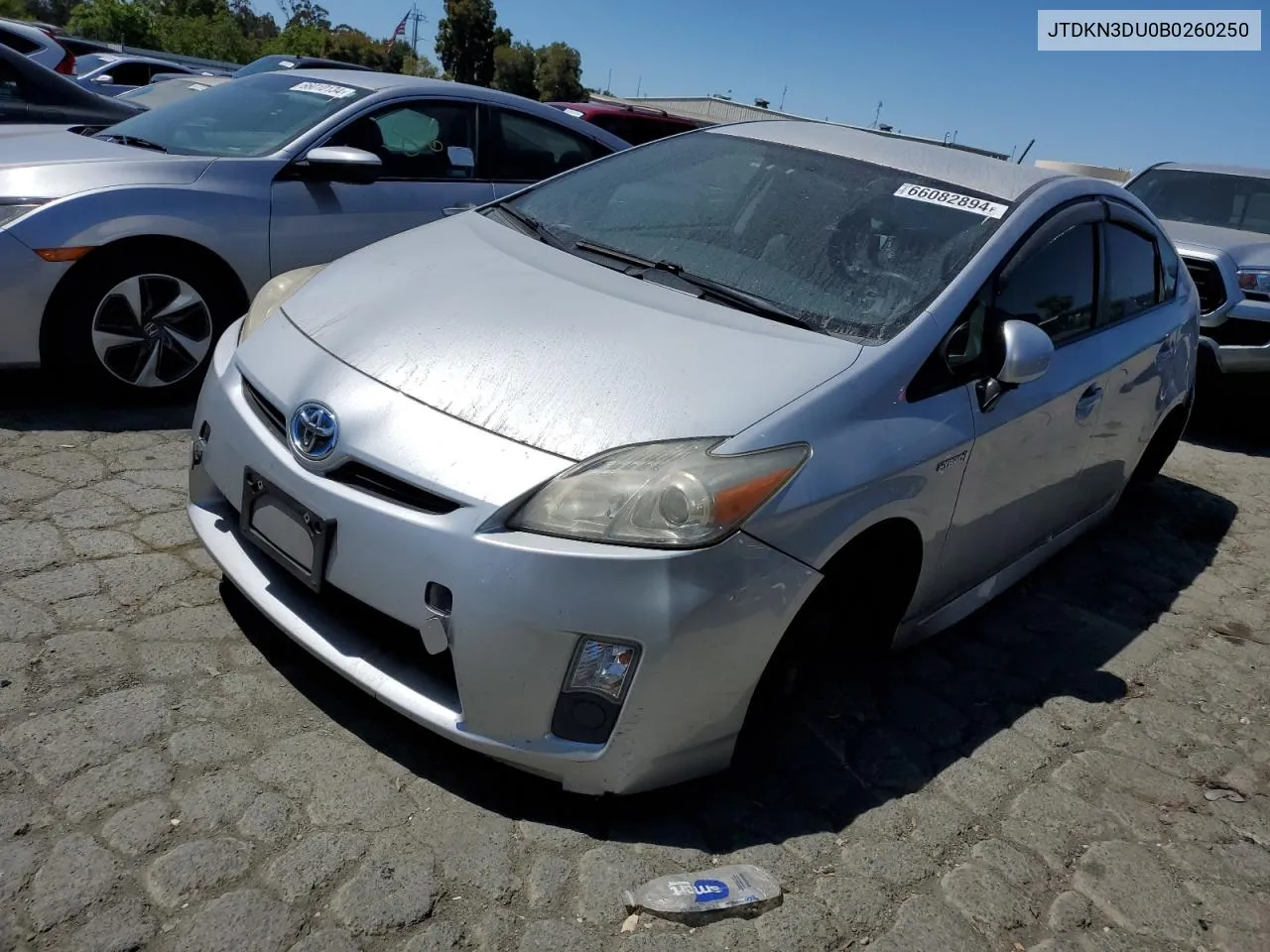 2011 Toyota Prius VIN: JTDKN3DU0B0260250 Lot: 66082894