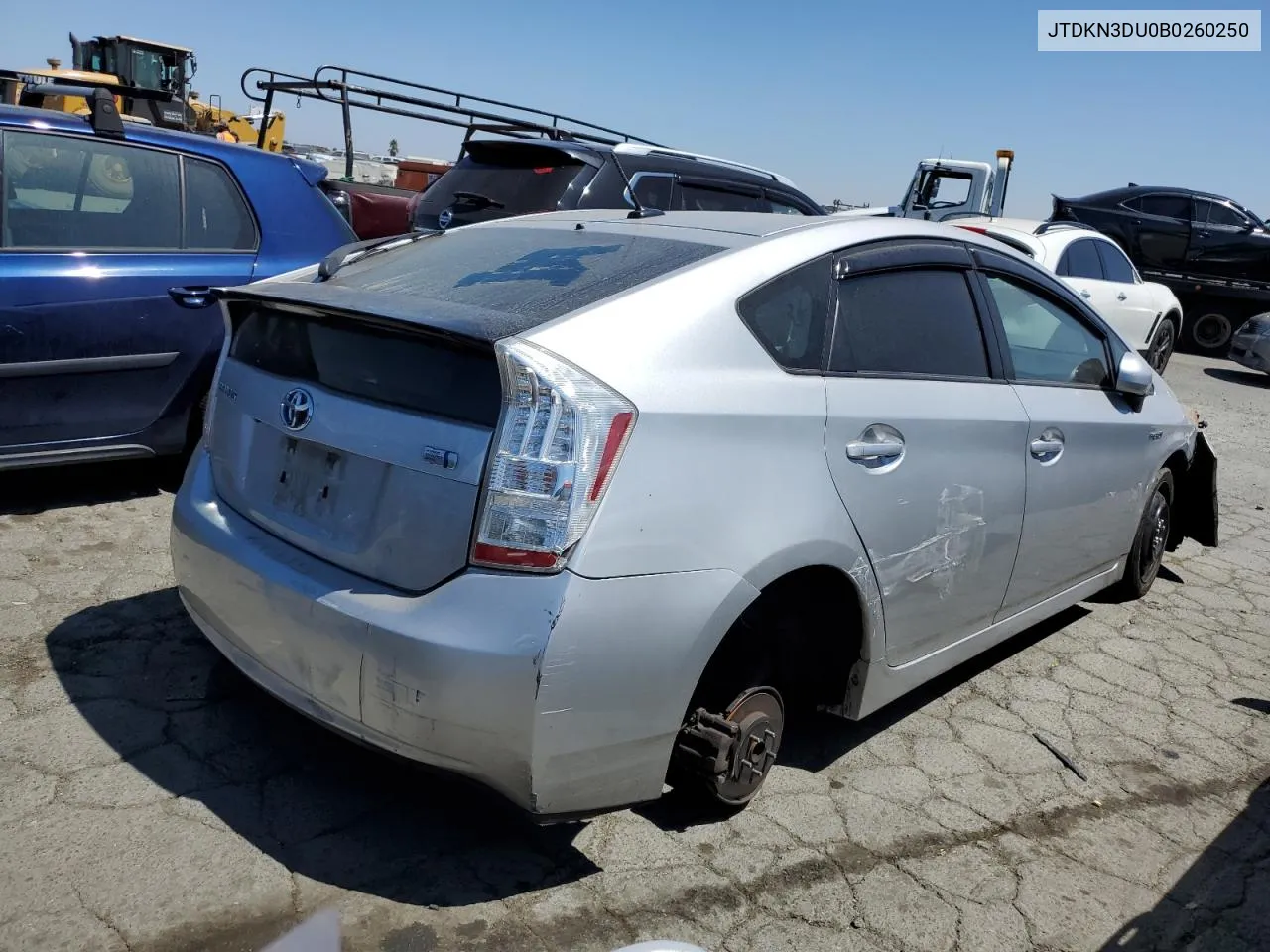 2011 Toyota Prius VIN: JTDKN3DU0B0260250 Lot: 66082894