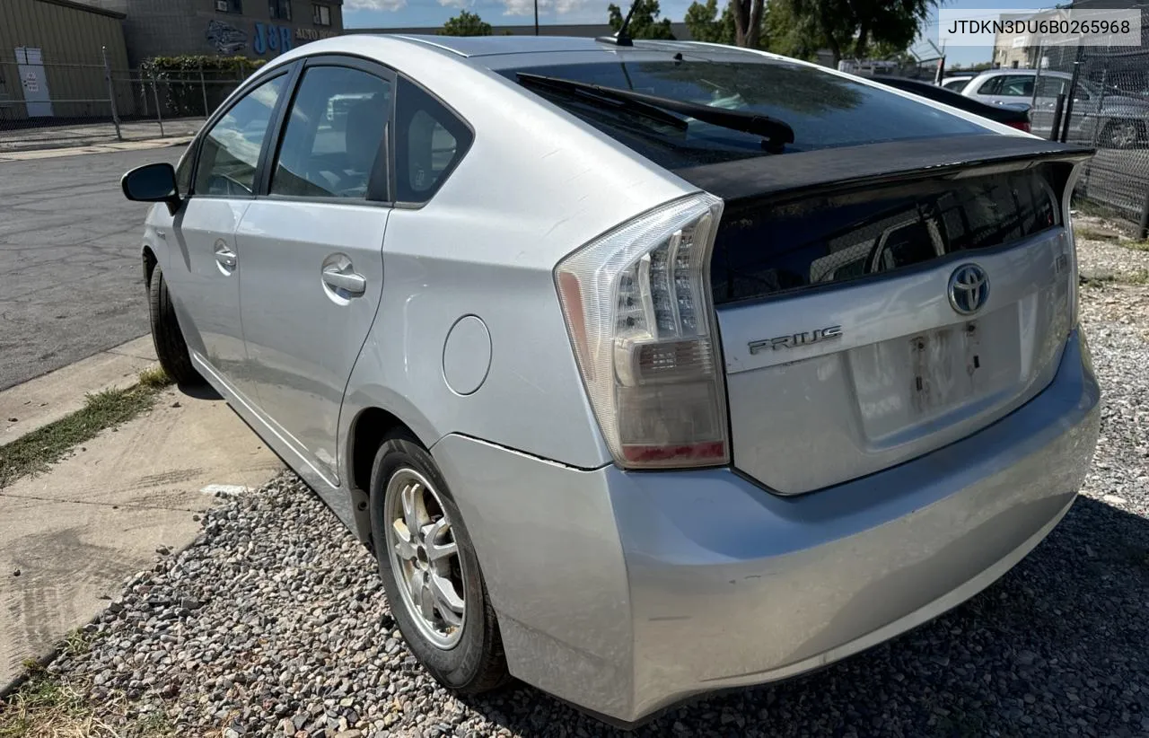 2011 Toyota Prius VIN: JTDKN3DU6B0265968 Lot: 72426184