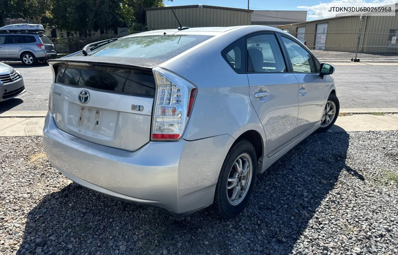 2011 Toyota Prius VIN: JTDKN3DU6B0265968 Lot: 72426184