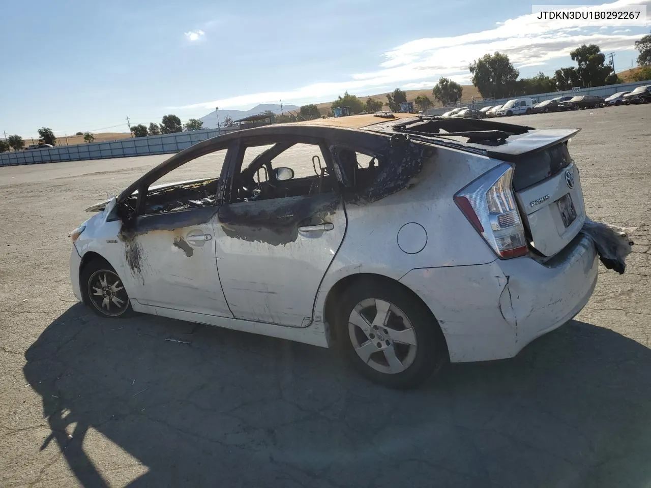 2011 Toyota Prius VIN: JTDKN3DU1B0292267 Lot: 74528744