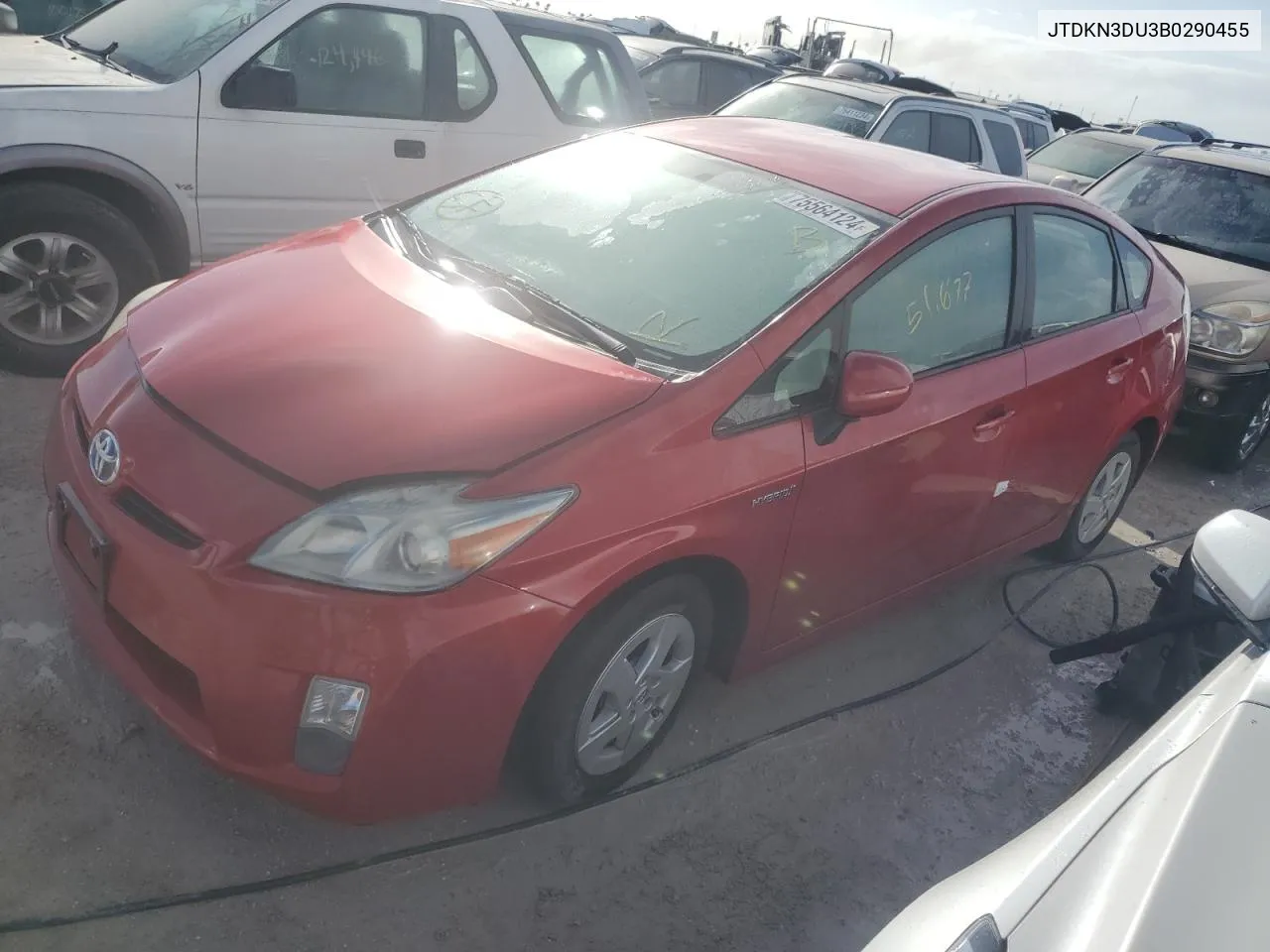 2011 Toyota Prius VIN: JTDKN3DU3B0290455 Lot: 75564124