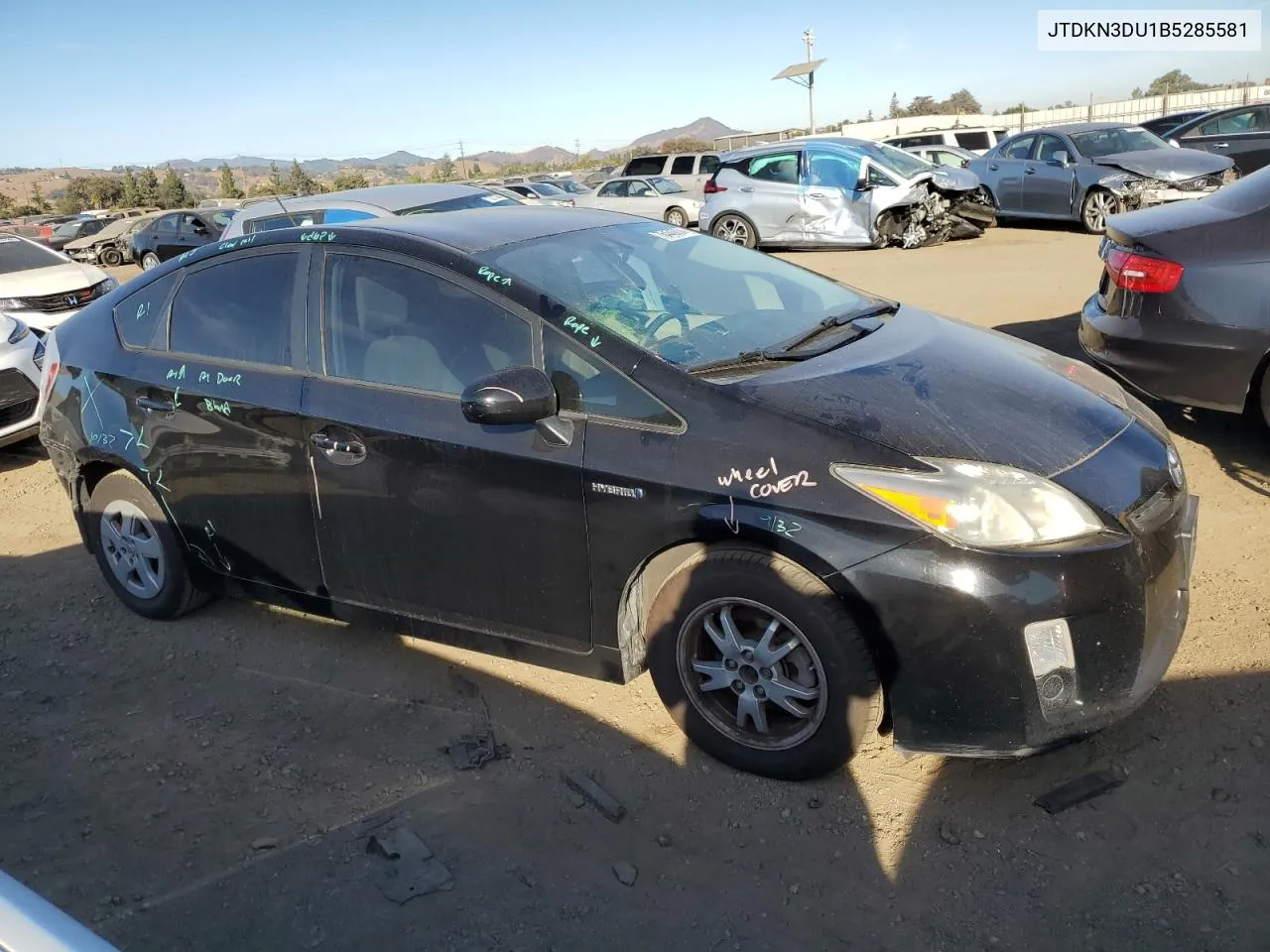 2011 Toyota Prius VIN: JTDKN3DU1B5285581 Lot: 76446804