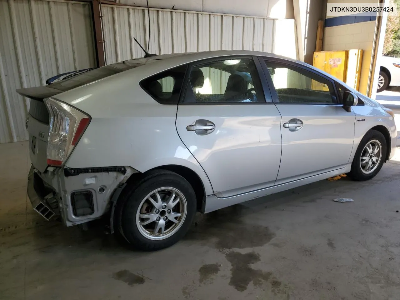 JTDKN3DU3B0257424 2011 Toyota Prius